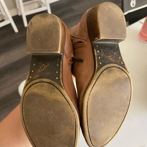 brown leather lucky brand ankle booties - Picture 6 of 6